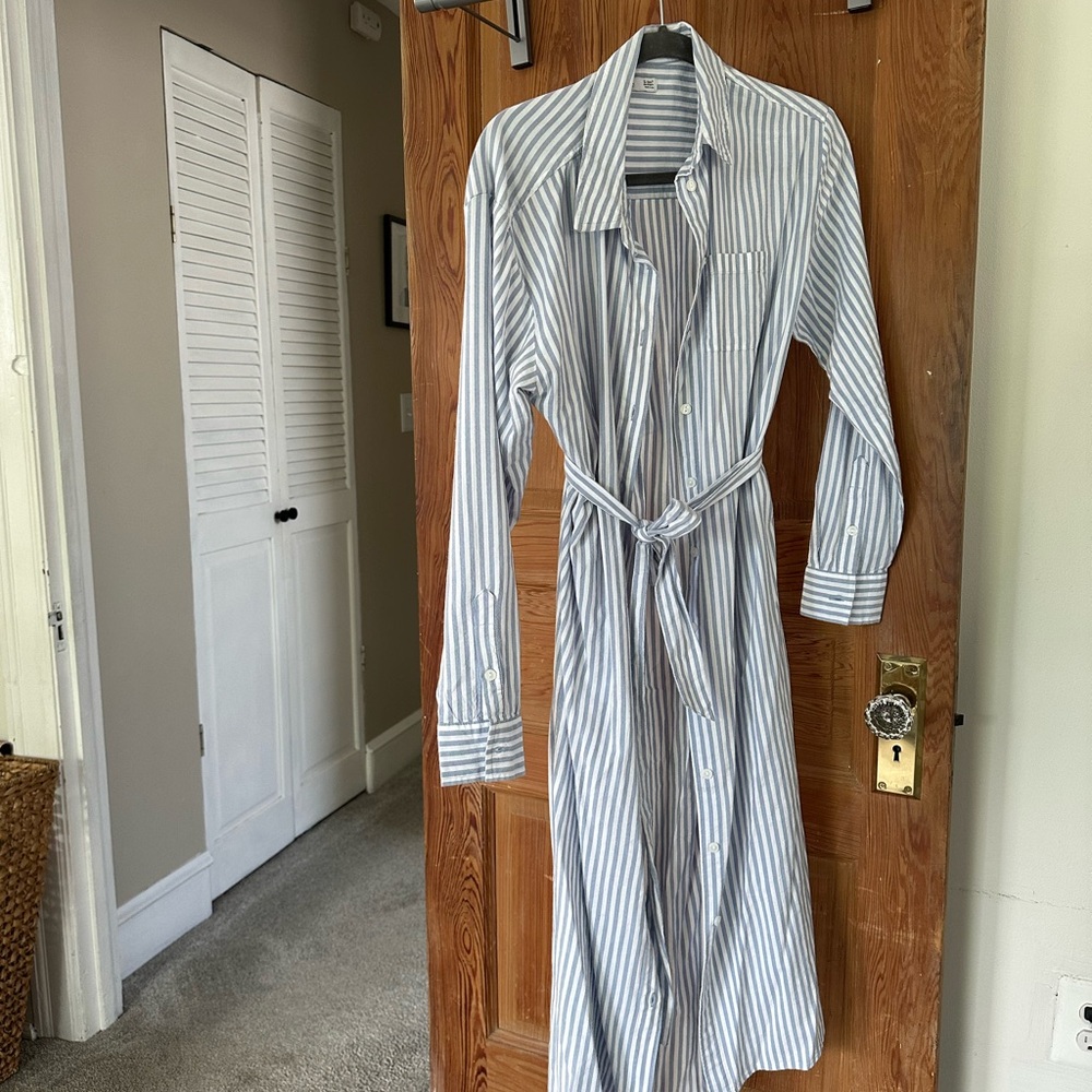 Striped Maternity Shirt Dress